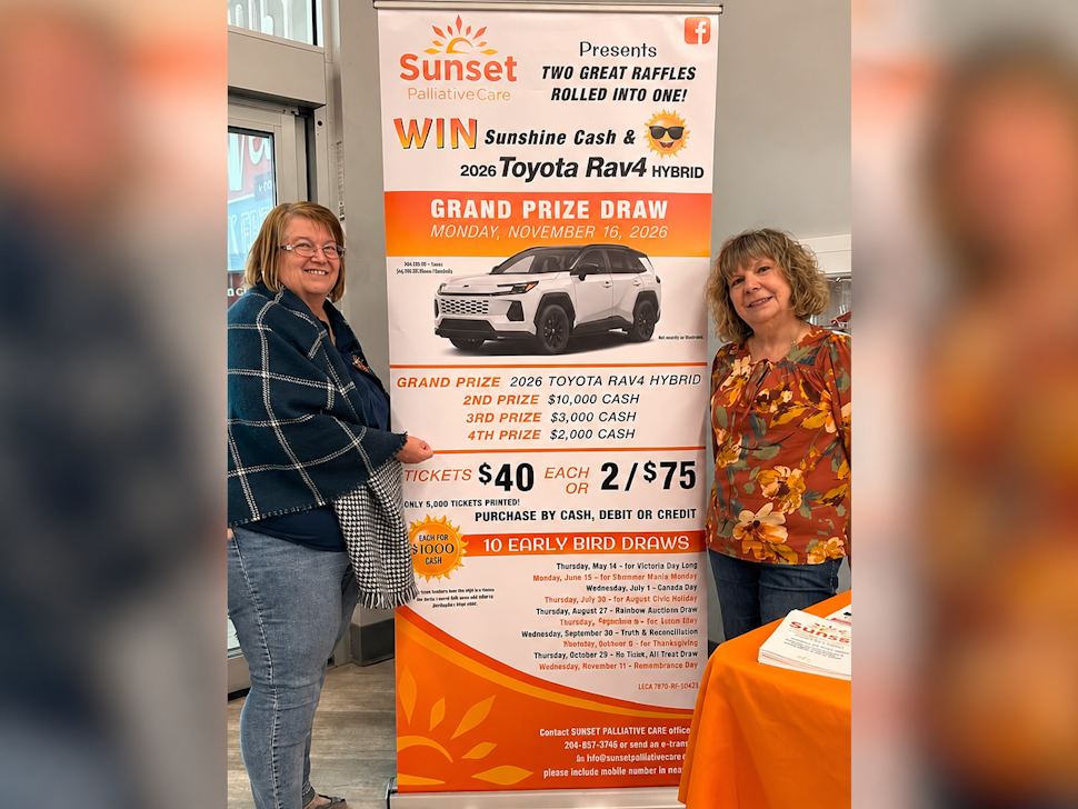 Sunset Palliative Care raffle supports comfort, dignity and care